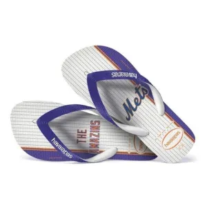 MLB New York Mets Havaianas Mens Flip Flop Marine Blue Orange Amazins 11 12 NEW