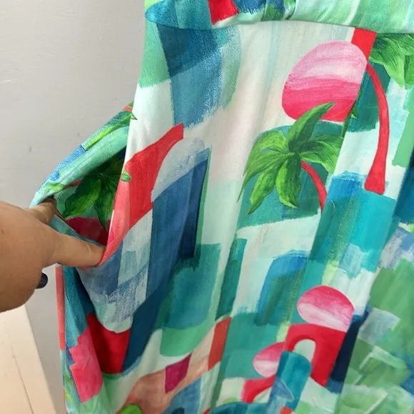 Modcloth Emily &amp; Fin Elodie Marrakesh Landscape Dress Sz US 12