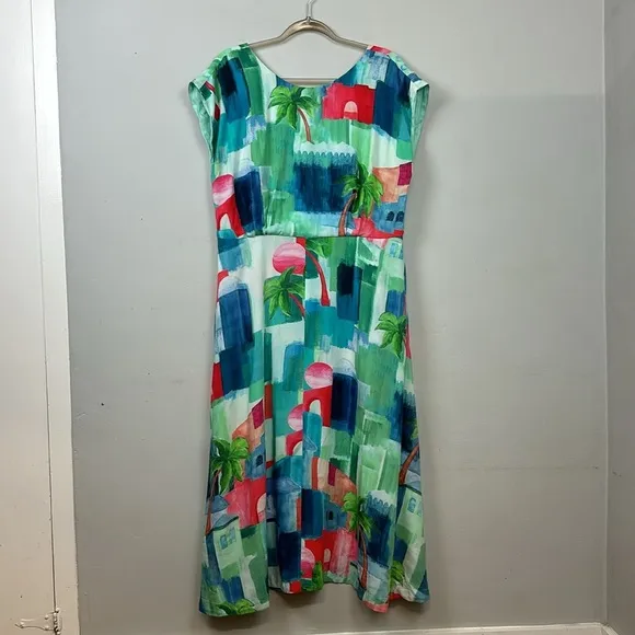 Modcloth Emily &amp; Fin Elodie Marrakesh Landscape Dress Sz US 12