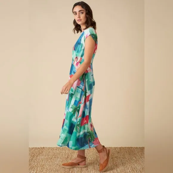 Modcloth Emily &amp; Fin Elodie Marrakesh Landscape Dress Sz US 12
