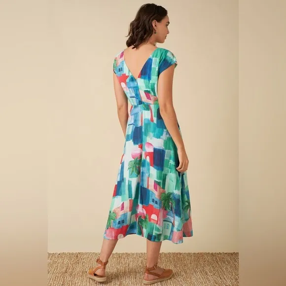 Modcloth Emily &amp; Fin Elodie Marrakesh Landscape Dress Sz US 12