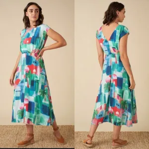 Modcloth Emily &amp; Fin Elodie Marrakesh Landscape Dress Sz US 12
