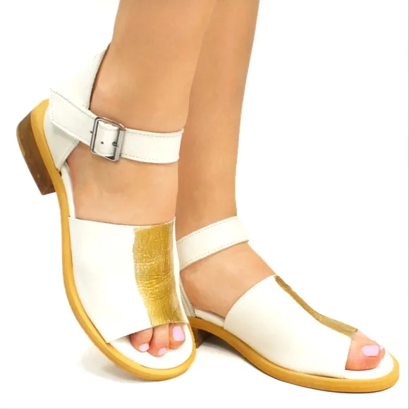 Moma Galena Sandals in Ivory Leather size 38