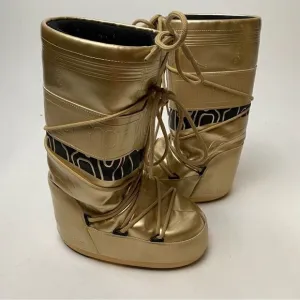 Moon Boots Tall x Star Wars Gold Black Cold Weather Ski Boots EUC 3.5/6