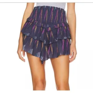MOTHER Ruffled Up Festival Skirt SZ XS Artist In Residence Mini Asymmetrical