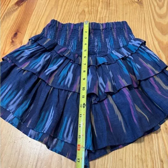MOTHER Ruffled Up Festival Skirt SZ XS Artist In Residence Mini Asymmetrical