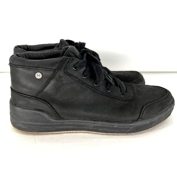 Mozo Natural Shoes Mens Size 13 Leather Slip Resistant Chef Food Service Black