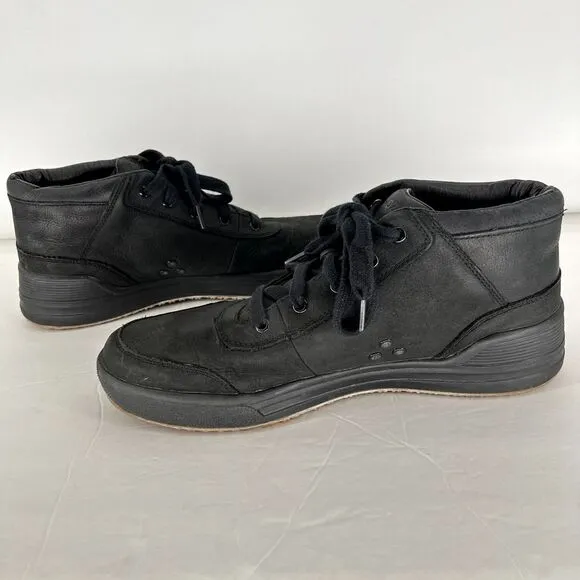 Mozo Natural Shoes Mens Size 13 Leather Slip Resistant Chef Food Service Black