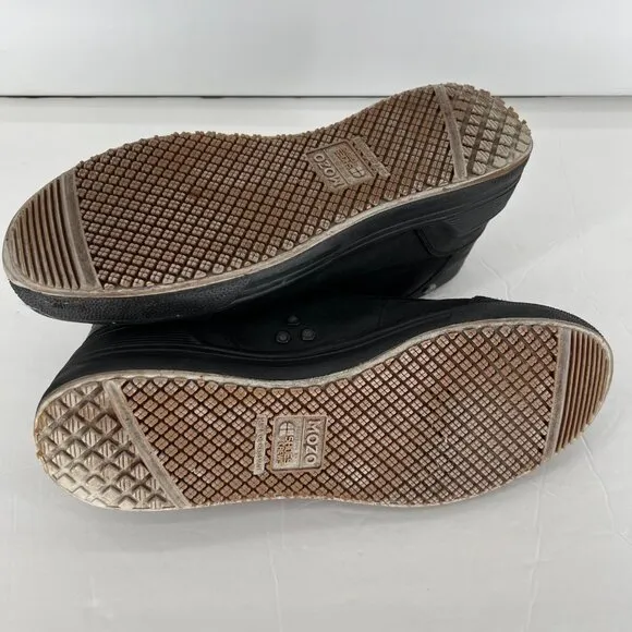 Mozo Natural Shoes Mens Size 13 Leather Slip Resistant Chef Food Service Black