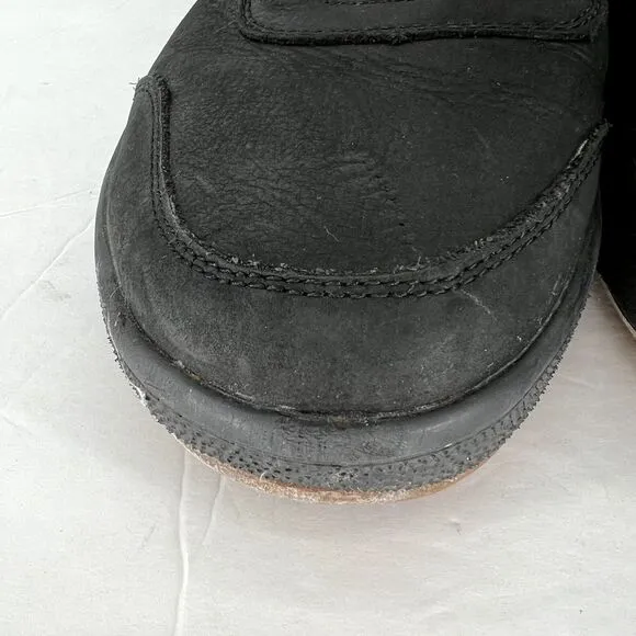 Mozo Natural Shoes Mens Size 13 Leather Slip Resistant Chef Food Service Black