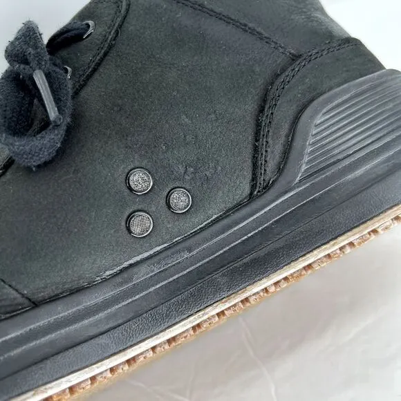 Mozo Natural Shoes Mens Size 13 Leather Slip Resistant Chef Food Service Black