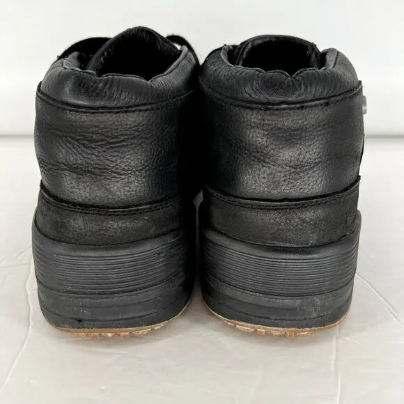 Mozo Natural Shoes Mens Size 13 Leather Slip Resistant Chef Food Service Black