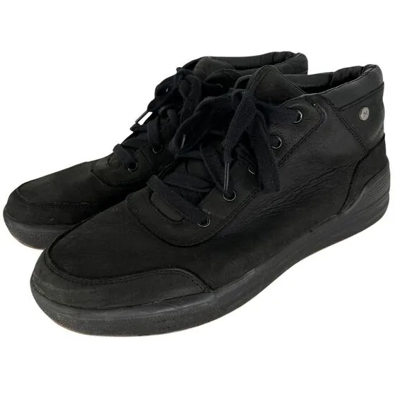 Mozo Natural Shoes Mens Size 13 Leather Slip Resistant Chef Food Service Black