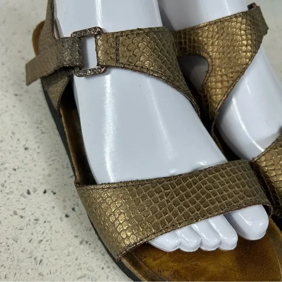 Naot Bronze Snake Pattern Leather Upper Sandals Comfort Shoe​