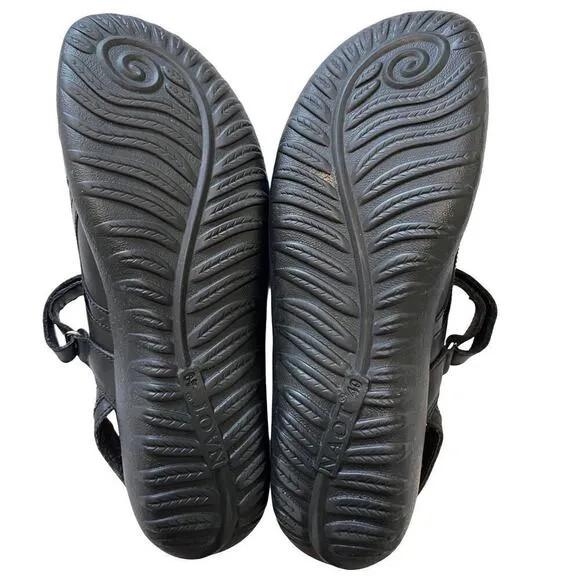 NAOT Footwear Rongo Mary Jane Leather Shoes Size 9 EU 40 Black Strappy Comfy