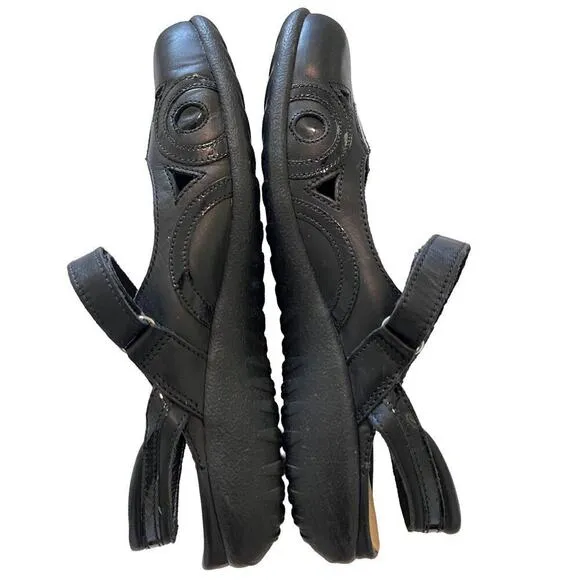 NAOT Footwear Rongo Mary Jane Leather Shoes Size 9 EU 40 Black Strappy Comfy
