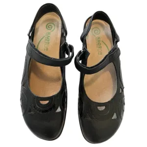 NAOT Footwear Rongo Mary Jane Leather Shoes Size 9 EU 40 Black Strappy Comfy