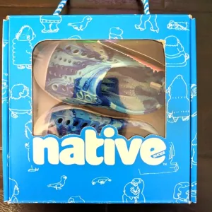 Native Jefferson Blue Marble Shoes C4