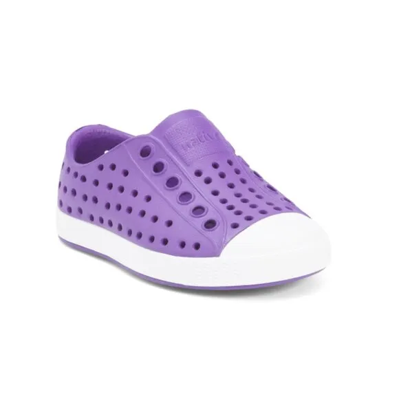 NATIVE Purple/white Jefferson Slip On Shoes (Infant Toddler)