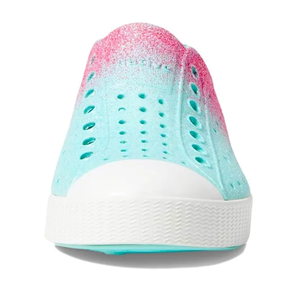 Native Shoes Kids Jefferson Bling Hollywood Hydrangea Bling/Shell White