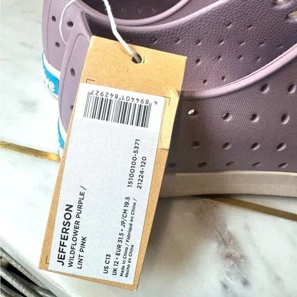🆕🔥 Native shoes Kids Youth Jefferson Water Shoes Size C 13