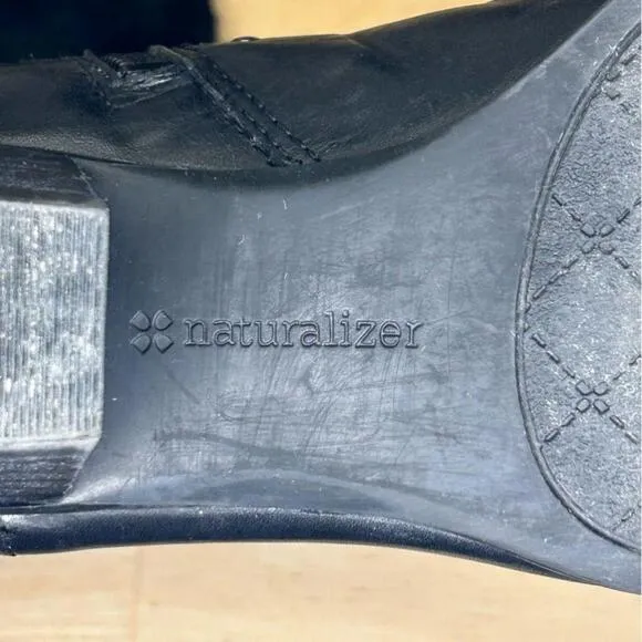 Naturalizer Tall Studded Leather Suede Boots/Size 8M
