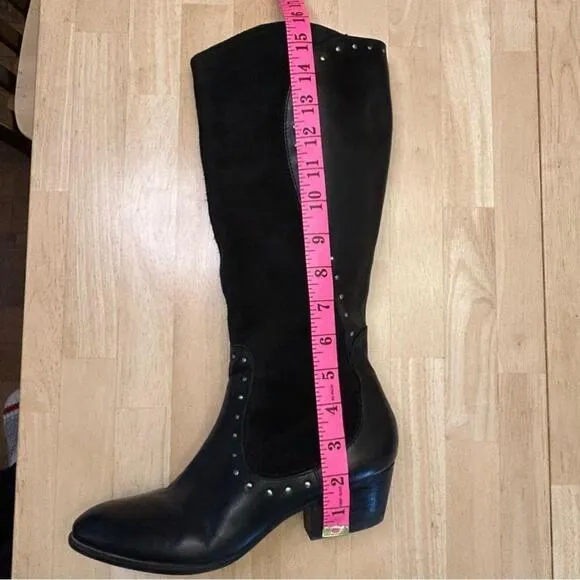 Naturalizer Tall Studded Leather Suede Boots/Size 8M
