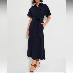 Navy Lucienne Maxi Dress
