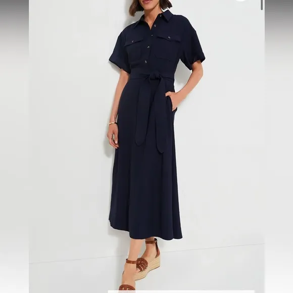 Navy Lucienne Maxi Dress