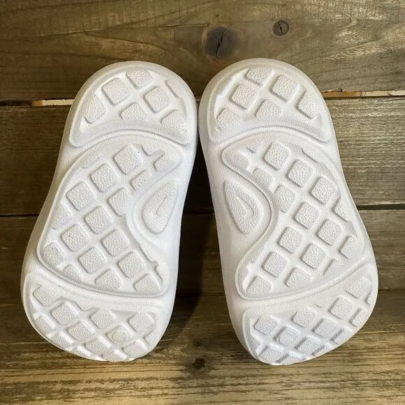 New $55 Little Kids Nike Aqua Swoosh Water/Land Blk/White Shoes Sandals‎ Size 7C
