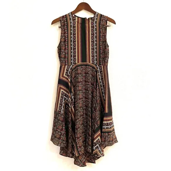 NEW A.L.C. Silk-Crepe Scarf Print Sleeveless Dress Size 2