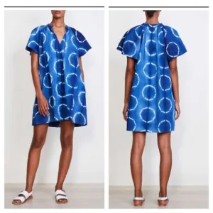NEW APIECE APART SUR MINI DRESS Size XS  in SHIBORI CIRCLES Blue