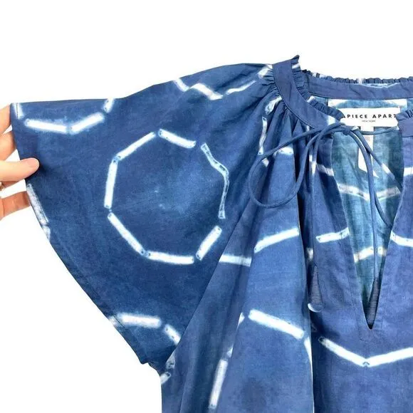 NEW APIECE APART SUR MINI DRESS Size XS  in SHIBORI CIRCLES Blue