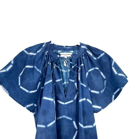 NEW APIECE APART SUR MINI DRESS Size XS  in SHIBORI CIRCLES Blue