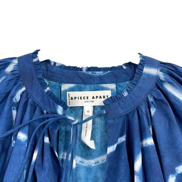 NEW APIECE APART SUR MINI DRESS Size XS  in SHIBORI CIRCLES Blue