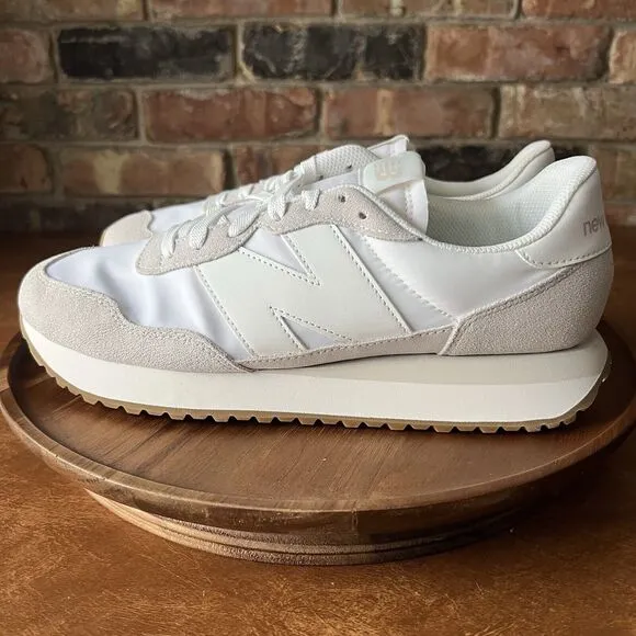 New Balance 237 Classic Gum Sneaker Shoes Cream Cloud White Womens 11.5 Mens 10