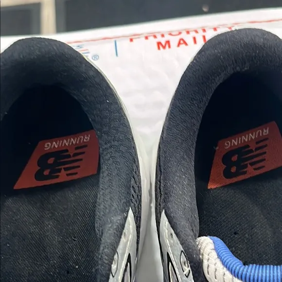 New Balance Gray and Blue Athletic Shoes with Breathable Mesh