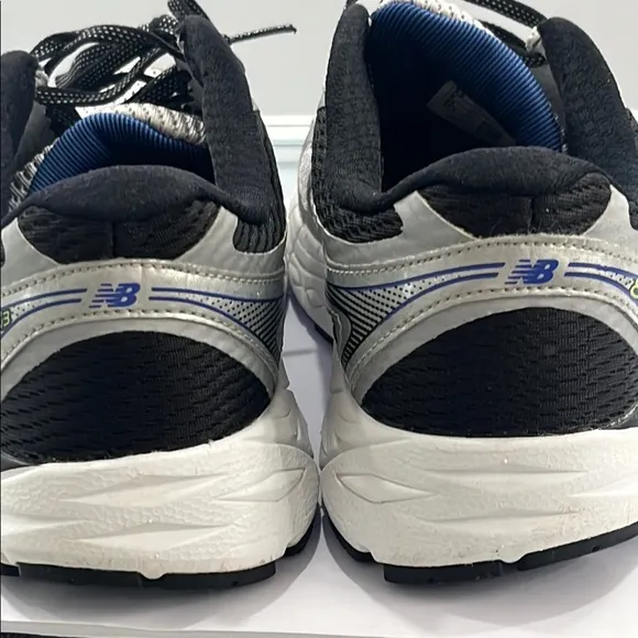 New Balance Gray and Blue Athletic Shoes with Breathable Mesh