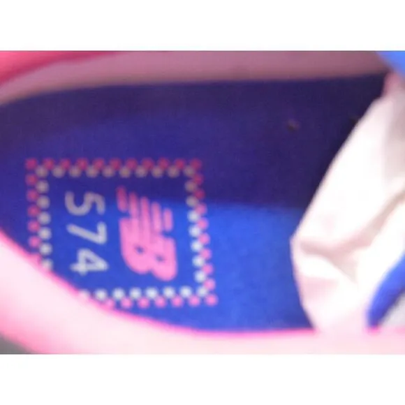 New Balance Youth 574 Shoes, Gray/Pink/Purple, Sz.4 (EUR 36)