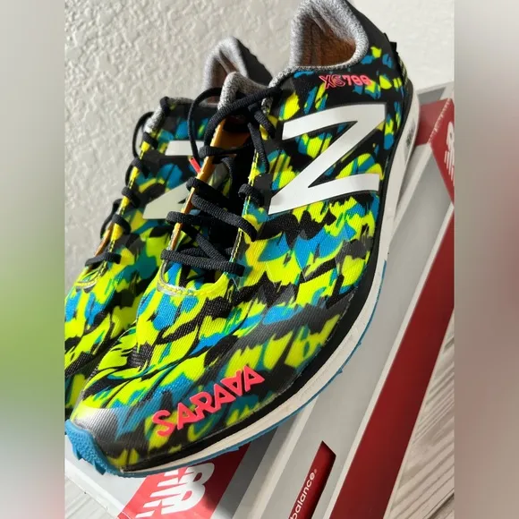 New Balance Men’s MXCS700M Sarava Running Training Shoes black green size 12