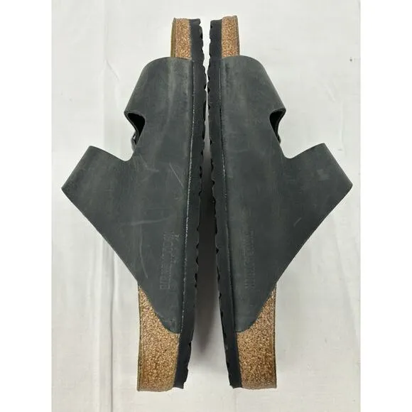 New Birkenstock Arizona Black Oiled Regular Width Slide Sandal EU 44 US M 11