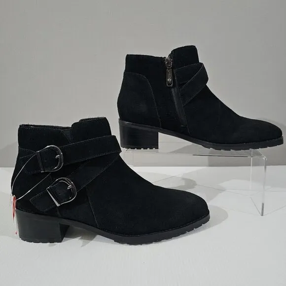NEW Blondo Shanna Ankle Bootie Waterproof Black Suede Size 9