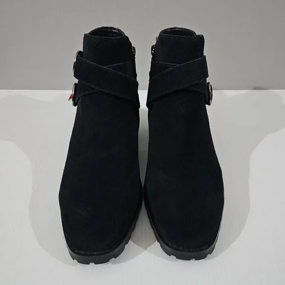 NEW Blondo Shanna Ankle Bootie Waterproof Black Suede Size 9