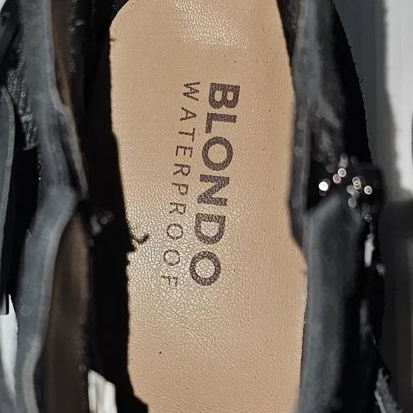 NEW Blondo Shanna Ankle Bootie Waterproof Black Suede Size 9