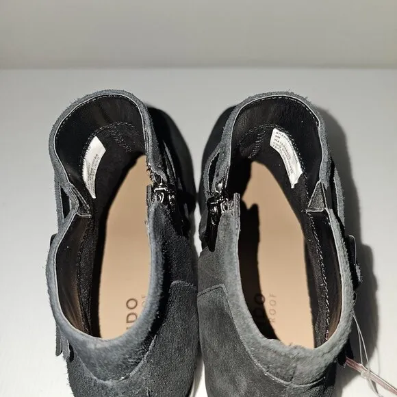 NEW Blondo Shanna Ankle Bootie Waterproof Black Suede Size 9