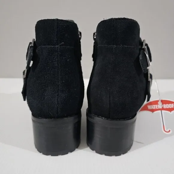 NEW Blondo Shanna Ankle Bootie Waterproof Black Suede Size 9