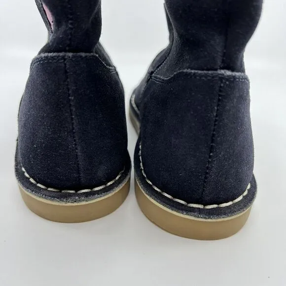 NEW BODEN TALL SUEDE RAINBOW BOOTS 37 4.5 Big‎ Girl Navy Leather