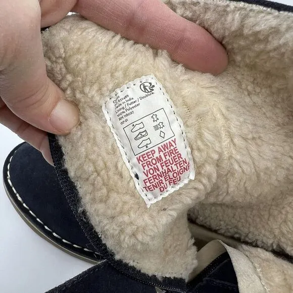 NEW BODEN TALL SUEDE RAINBOW BOOTS 37 4.5 Big‎ Girl Navy Leather