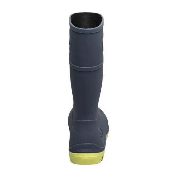 NEW BOGS girl's essential tall rain boots in navy/yellow
