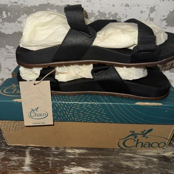 NEW Chaco Lowdown Slide Black Comfort Sandal Men's US size 10 NIB!!!